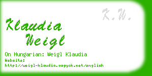 klaudia weigl business card